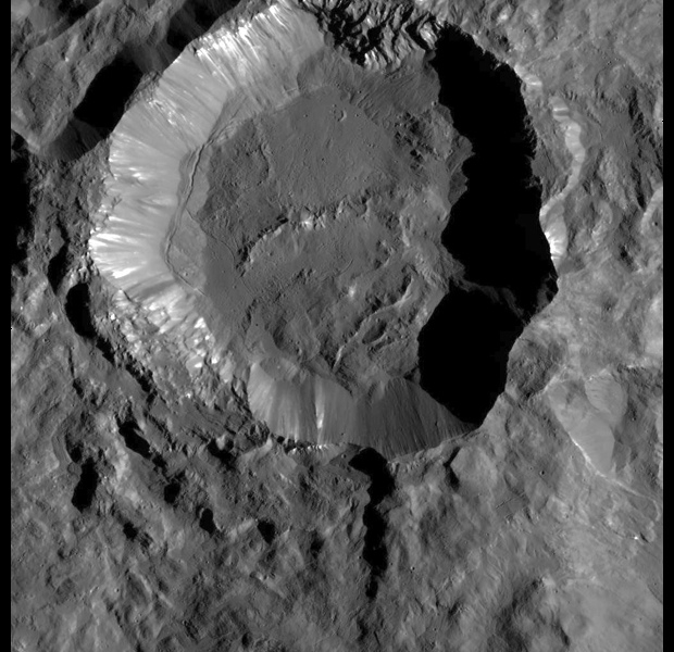 Craters on Dwarf Planet Ceres Shine in Stunning New Up-Close Photos